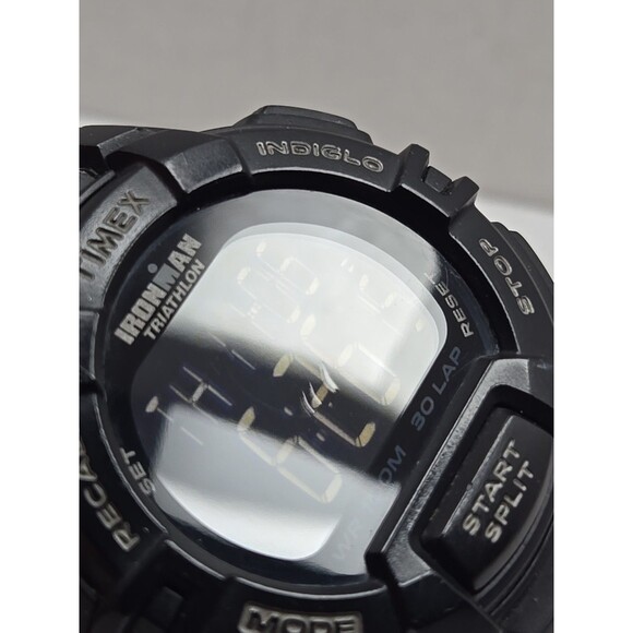 Timex Ironman Rugged 30 Laps Watch Indiglo 45mm Black Chrono Digital New Battery - Picture 12 of 12